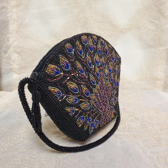 Chico's Beaded Peacock Handbag - Picture 3 of 16